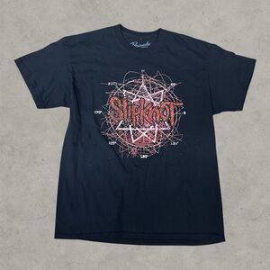 Slipknot Shirt Mens Large Black Y2K Nu Metal Band 2000s Emo Short Sleeve Rare